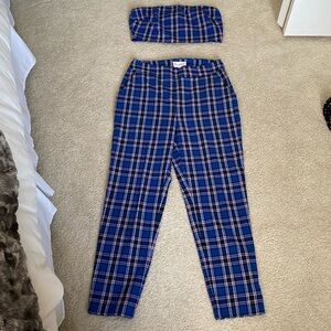 Blue Plaid Set